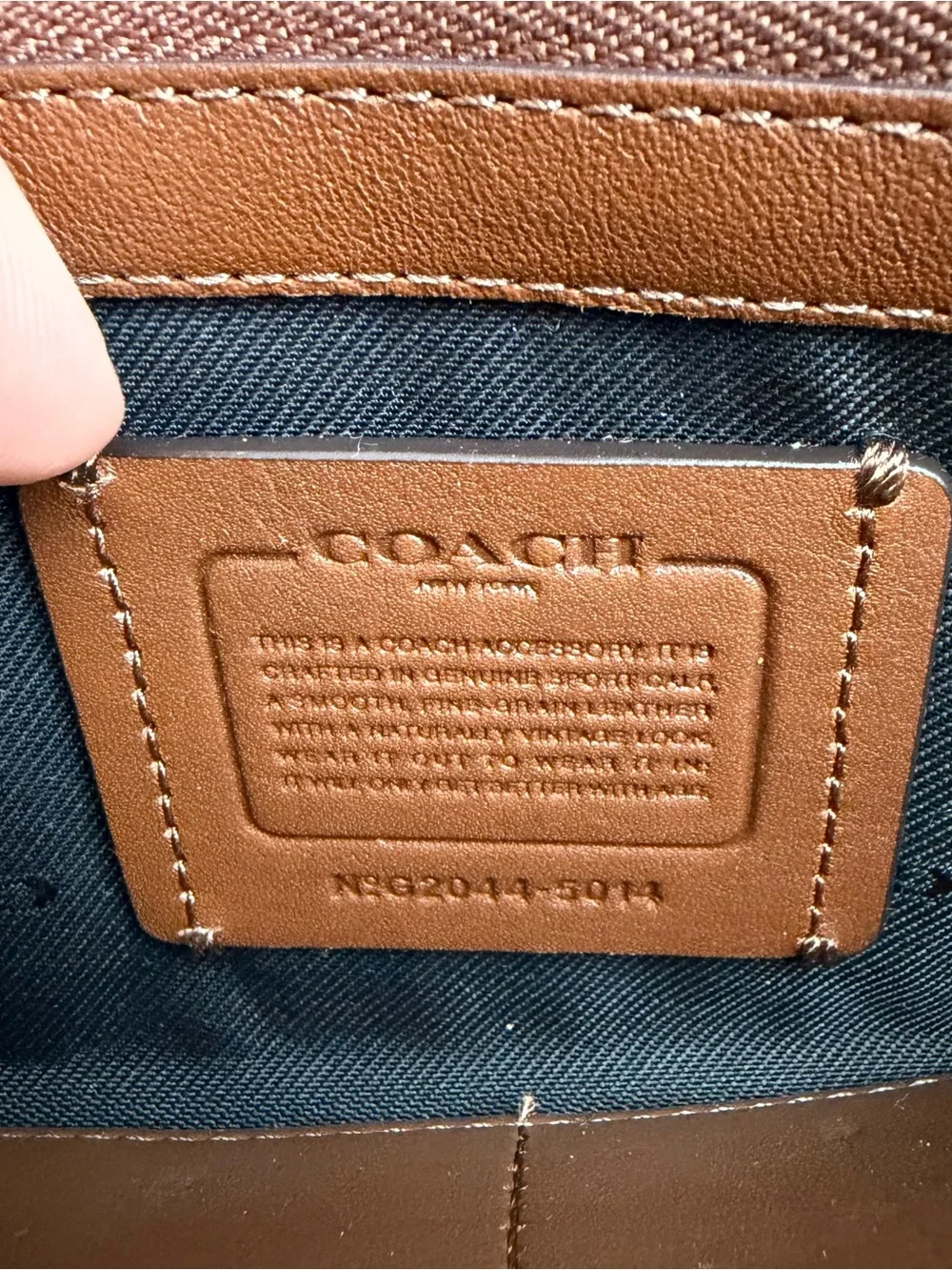 Coach Brown Leather Long Wallet with dust bag